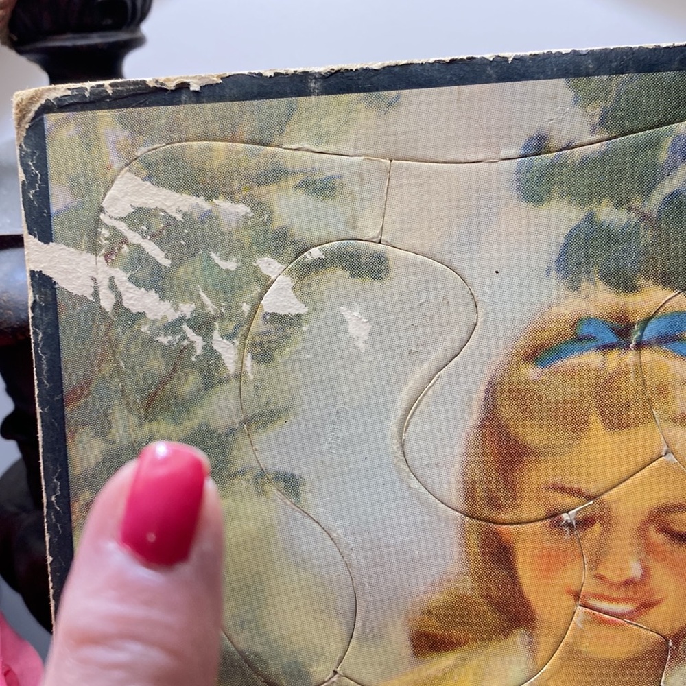 MCM Vintage Puzzle with Girl and Puppies! - Picture 4 of 8